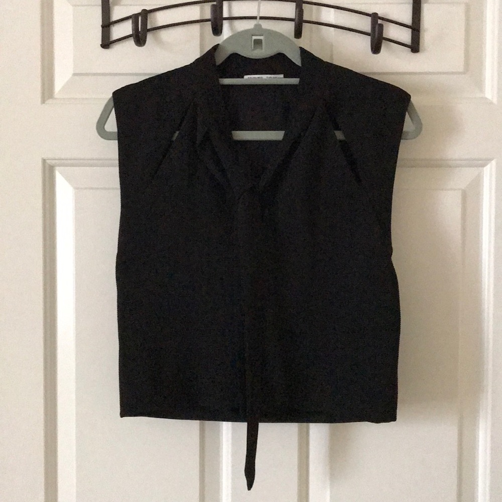 Zara Cropped Blouse with Tie